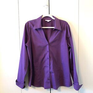 Coldwater Creek 1X V-Neck Button Down Blouse